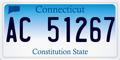 CT license plate AC51267