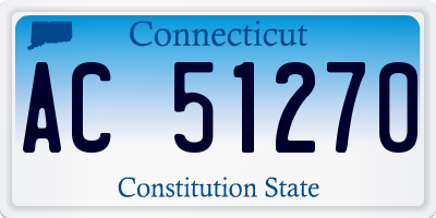 CT license plate AC51270