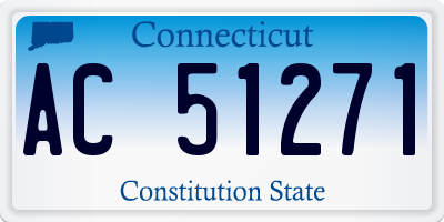 CT license plate AC51271