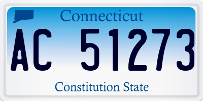 CT license plate AC51273