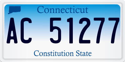 CT license plate AC51277