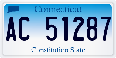 CT license plate AC51287