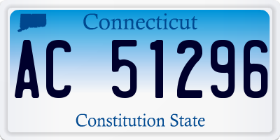 CT license plate AC51296