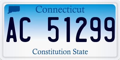 CT license plate AC51299