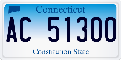 CT license plate AC51300