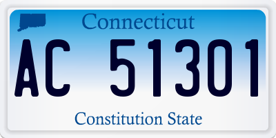 CT license plate AC51301