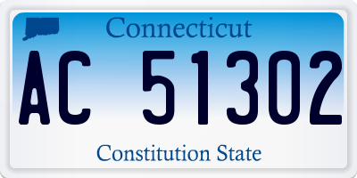 CT license plate AC51302