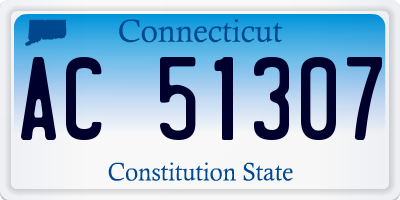 CT license plate AC51307