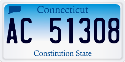 CT license plate AC51308