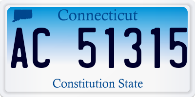 CT license plate AC51315