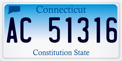 CT license plate AC51316