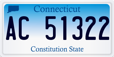CT license plate AC51322