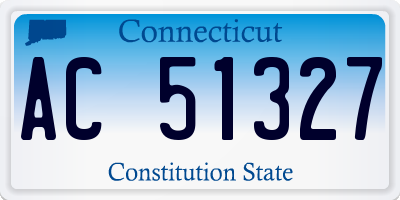 CT license plate AC51327