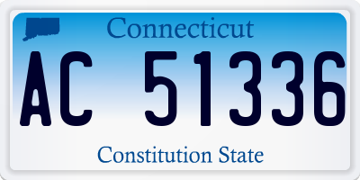 CT license plate AC51336