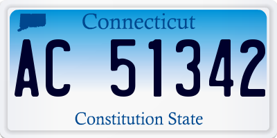 CT license plate AC51342