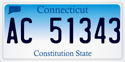 CT license plate AC51343