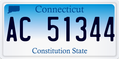 CT license plate AC51344
