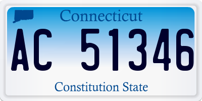 CT license plate AC51346