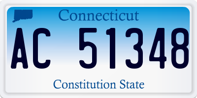 CT license plate AC51348