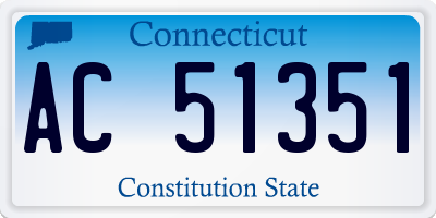 CT license plate AC51351