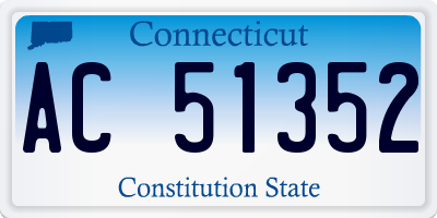 CT license plate AC51352