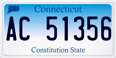 CT license plate AC51356
