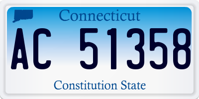 CT license plate AC51358