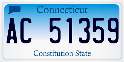 CT license plate AC51359