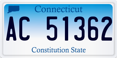 CT license plate AC51362