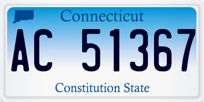 CT license plate AC51367