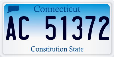 CT license plate AC51372