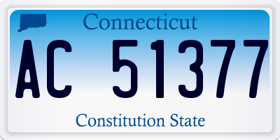 CT license plate AC51377