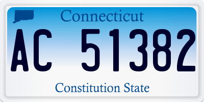 CT license plate AC51382