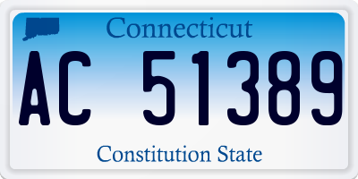 CT license plate AC51389
