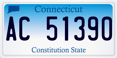 CT license plate AC51390