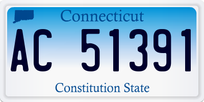 CT license plate AC51391