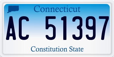 CT license plate AC51397