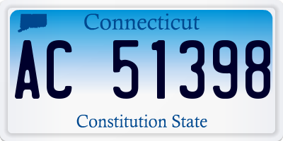 CT license plate AC51398