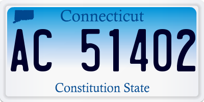 CT license plate AC51402
