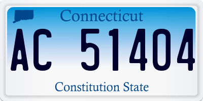 CT license plate AC51404