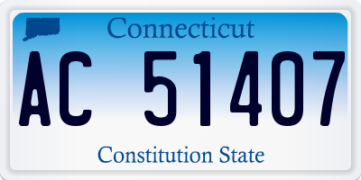 CT license plate AC51407