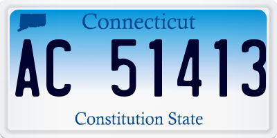 CT license plate AC51413