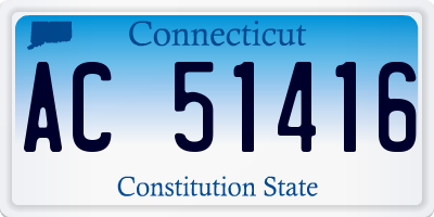 CT license plate AC51416