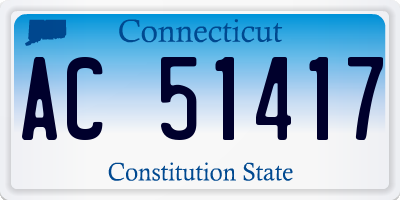 CT license plate AC51417