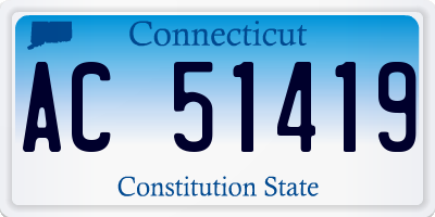 CT license plate AC51419