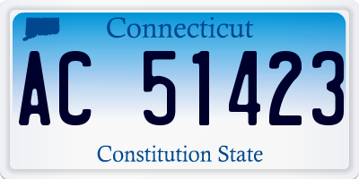 CT license plate AC51423