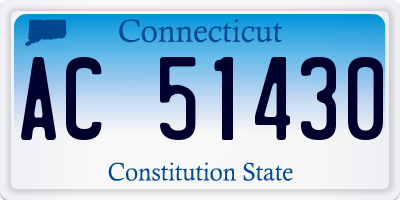 CT license plate AC51430