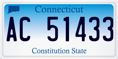 CT license plate AC51433