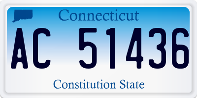 CT license plate AC51436