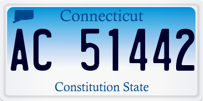 CT license plate AC51442